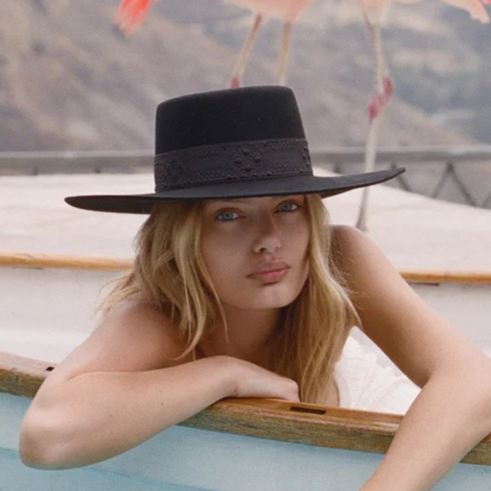 Lack Of Color Black Wide-Brim Sierra Hat